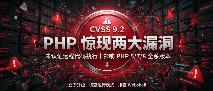 PHP 惊现两大 CVSS 9.2 未认证远程代码执行漏洞！影响PHP 5/7/8 全系版本